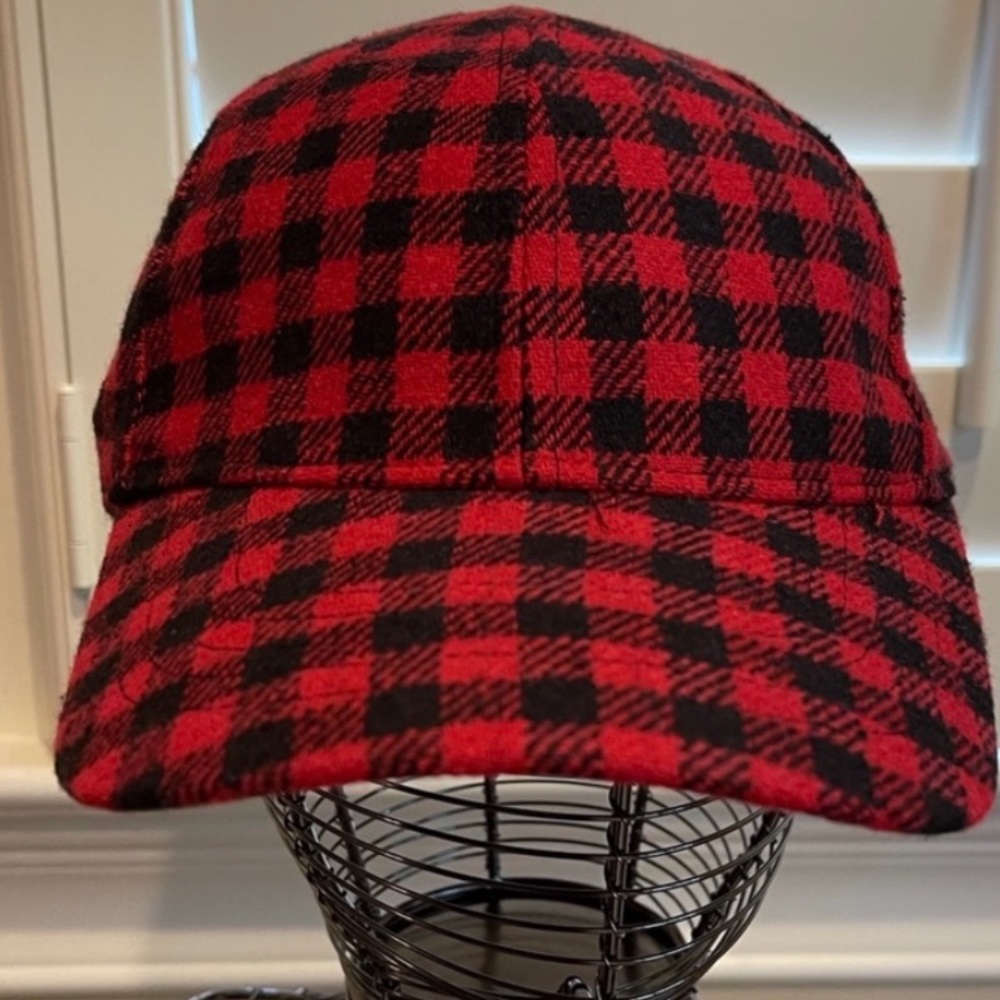 Buffalo Plaid Red and Black Baseball Hat